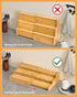 3-Tier Organizer(2pack) VenDotbi Spice Rack, Expandable Bamboo Spice Rack Organizer for Cabinet, Kitchen, Pantry