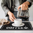 Queekay Coffee Bar Mat 24" x 16", Absorbent Dish Drying Mat for Countertop, Coffee Pot Accessories