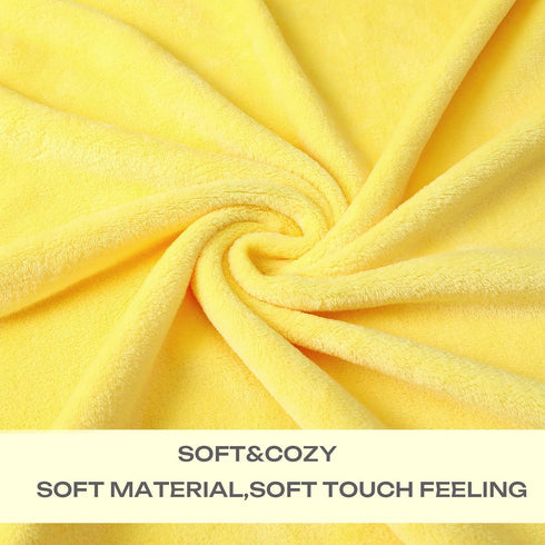JIAHANNHA Yellow Fleece Throw Blanket 50"x60", Super Soft Cozy Plush Velvet Throw Blanket for Couch, Sofa, Bed