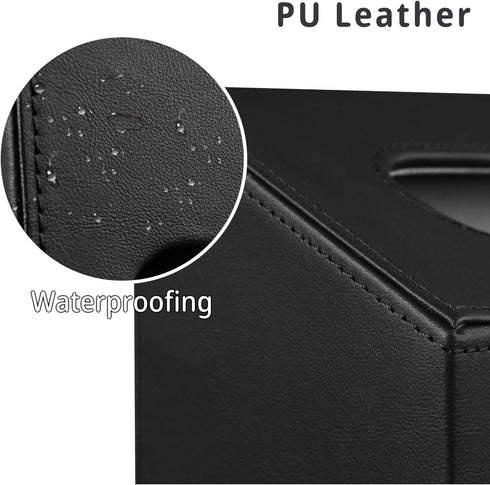 Hand Towels Box Cover,PU Leather Wall-Mounted Tissue Box Cover Holder Compatible with Kleenex Disposable Paper Hand