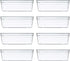 Backerysupply Clear Plastic Drawer Organizer Tray for Vanity Cabinet (Set of 8)