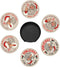 6 Pcs Christmas Santa Claus Drink Coasters with Holder Coasters for Drinks