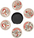6 Pcs Christmas Santa Claus Drink Coasters with Holder Coasters for Drinks