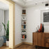 SISHHOME 8 Inch Set 3,Wall 90 White Corner Floating Shelf of Degree Corner Storage Shelf for Kitchen Room/Living