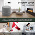 HYGPP Washable(C,20x20IN) Round Ottoman Slipcover Cover Outdoor Small/Large Footstool Protector Covers Stool Ottoman