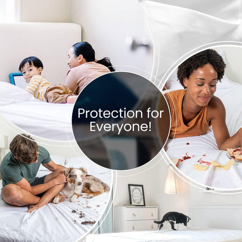 Everlasting Comfort King Mattress Protector, Waterproof with 2 Pillow Protectors Included, Hypoallergenic, Deep Pocket