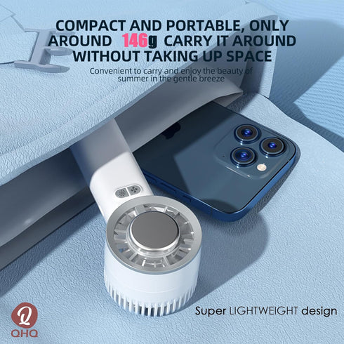 Ice Cooling Handheld Fan, 3s Instant Cool Down Refrigerating Ice Rubbing Pad, Portable Mini Air Conditioner Fan