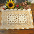 kilofly Crochet Cotton Lace Table Placemats Doilies Set, 2pc, Oblong, Beige, 15 x 23 inch