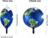 Gejoy 10 Pack 22 Inch Inflatable Earth Globe Balloons with 2 Rolls Ribbons for Bon Voyage Party Decor