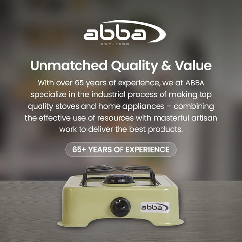 ABBA 12" Single Burner Propane Camping Stove, Portable with Enamel Burner, Easy to Clean (Green)