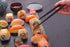 GLAMFIELDS Reusable Chopsticks, 5 Pairs, Japanese Natural Wooden, Hand-Carved, 8.8 Inch/22.5cm Gift Set