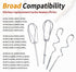 Hand Mixer Beater & Dough Hooks Compatible with KitchenAid Hand Mixer Attachments, Stainless Steel Replacement Parts