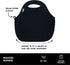 BUILT Gourmet Getaway Soft Neoprene Lunch Tote Bag, Insulated, Reusable, One Size, Black