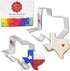 State of Texas Cookie Cutters Set - 2-Pc. Made in the USA by Ann Clark, Large and Regular