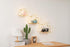 Niemro Set 3 Golden Cloud Shape Floating Shelves with LED Lights Wall Decor,Gold Metal Wire and Wood Base Wall Mounted