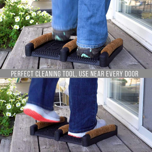 1 Pack NINAMAR Mud Scrubber Rubber Brush Mat - Scrub & Scrape Muddy Shoes
