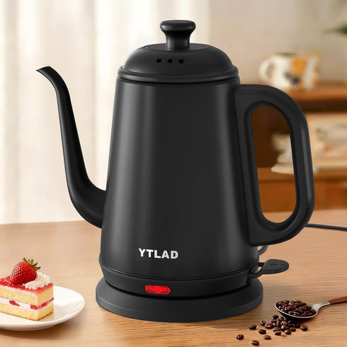Gooseneck Electric Kettle 1L, 1000W Fast Boiling for Pour-Over Coffee & Tea,
