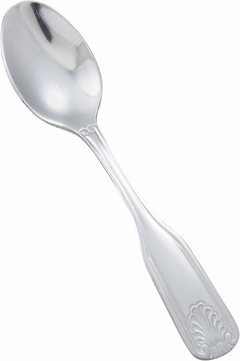 Winco 12-Piece Toulouse Demitasse Spoon Set, 18-0 Extra Heavy Weight Stainless Steel, Silver