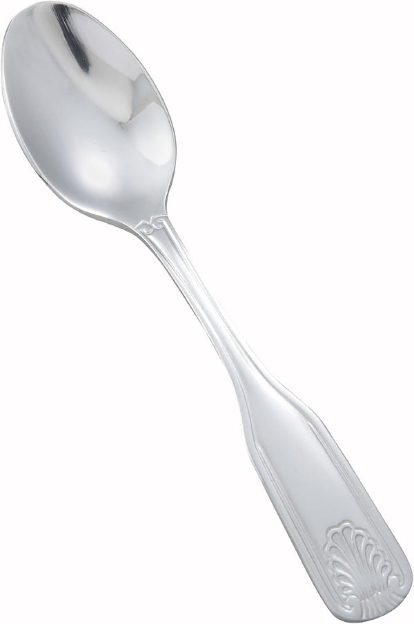 Winco 12-Piece Toulouse Demitasse Spoon Set, 18-0 Extra Heavy Weight Stainless Steel, Silver