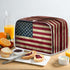 Mumeson American Flag Print Toaster Cover, 4 Slice Dustproof Covers, Stain Resistant Bakeware Protection Decor