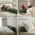 Cozy Sleep,47 7.87 Inches,Avocado Cuddle Pillow Corduroy Long Body Pillow for Adults, Bolster Pillow for Bed, Soft