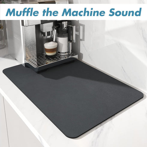 AMOAMI Coffee Mat, Rubber Backed Absorbent Dish Drying Mat for Kitchen Counter, Coffee Bar Accessories