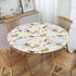 Yookeer Elastic Round Fitted Tablecloth, Bird Design, Stretchable Polyester Fabric for 40"-44" Table Cover