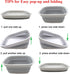 SAMMART 7.7L (2 Gallon) Collapsible Tub - Foldable Dish Tub, Portable Washing Basin (Grey, S)