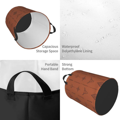 Coobex Large Laundry Basket Western Boho Home Decor Laundry Hamper With Handles Collapsible Laundry Baskets Waterproof