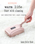 2Pcs Handheld Carpet Brush - Triple Brush Head Carpet Table Sweeper Pet Hair Cleaning Collector Brush (Blue+Pink)