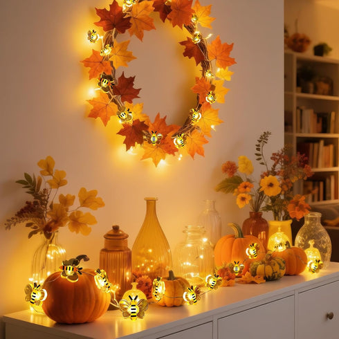 Decor,10ft 30 Coquimbo Bee String Lights Room LED Cute Honeybee Fairy Lights Battery Operated, Birthday Gifts for Women