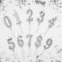 Beanlieve 10-Pieces Numeral Birthday Candles - Cake Numeral Candles Number 0-9 Glitter Cake Topper Decoration