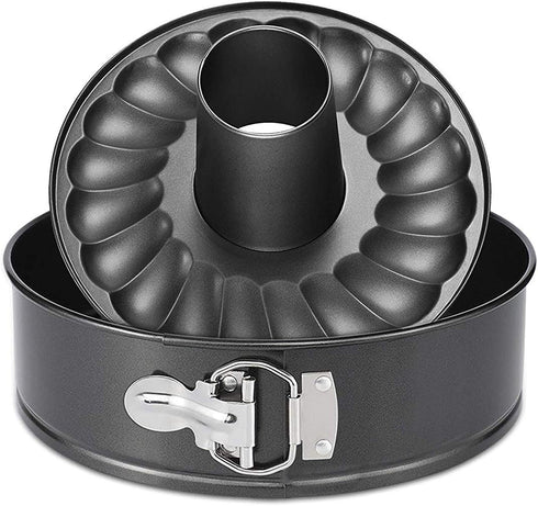 7 Inch Springform and Bundt Pans, Non-stick Cheesecake and Ice-Cream Cake Bakeware, Carbon Steel