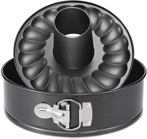 7 Inch Springform and Bundt Pans, Non-stick Cheesecake and Ice-Cream Cake Bakeware, Carbon Steel