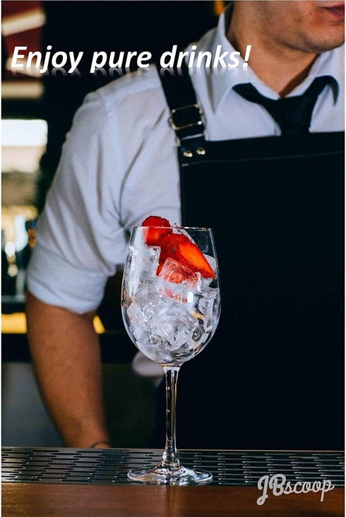 Stainless Steel Ice Scoop with Drain Holes - Heavy Duty, Dishwasher Safe, 6 Ounce Capacity to Reduce Dilution