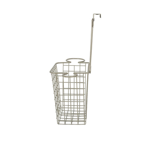 Spectrum Grid Tall Bathroom & Under Sink Organizer, Satin Nickel - Over the Cabinet Styling Station for Hair Dryer,