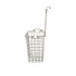 Spectrum Grid Tall Bathroom & Under Sink Organizer, Satin Nickel - Over the Cabinet Styling Station for Hair Dryer,