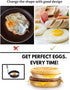4 Pack Stainless Steel Egg Ring Molds, Non-Stick Metal Shaper Circles for Fried Egg McMuffin Sandwiches