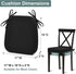 17" 16" 2", Shinnwa Dining Chair Pads, Patented Design Memory Foam Kitchen Chair Cushions with Ties and Washable Cover