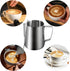 20oz 600ml Milk Frothing Pitcher, Large Capacity Stainless Steel Milk Coffee Cappuccino Latte Art Jug with Latte Art Pen