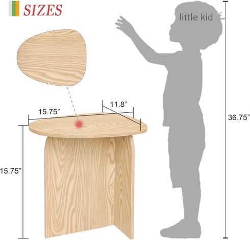 AWASEN Small Side Table, Mini End Table Living Room, Modern Accent Table with Unique Tabletop, Short Bedside Table