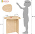 AWASEN Small Side Table, Mini End Table Living Room, Modern Accent Table with Unique Tabletop, Short Bedside Table