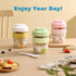 Breakfast On The Go Cups, 20 oz Overnight Oats Containers with Lid & Folding Spoon, Pink