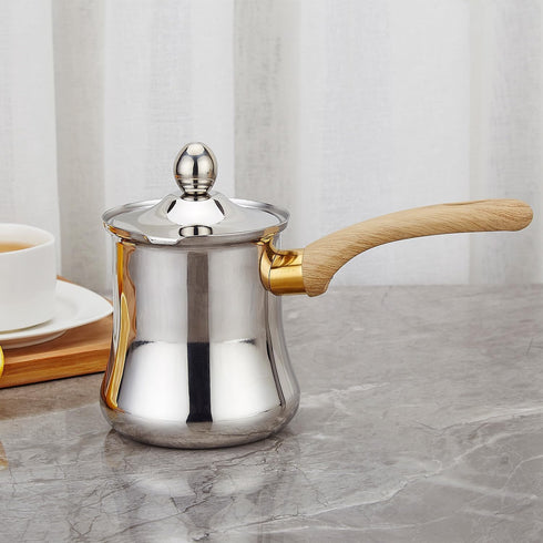 Set, 720ml(24oz),Coffee SANQIAHOME Quality Turkish Coffee Pot Maker, Chai Pot, Arabic,Briki Greek Coffee Pot, Coffee