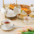 20 Set Set Sets, Set Pcs Porcelain Tea with Metal Holder, European Ceramic Tea for Adults, Coffee Tea Gift French Tea