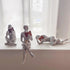 inheming Reading Figurine Bookshelf Decor, Creative Abstract Thinker Statue, Home Office Modern Shelf Desk Book