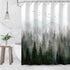 RosieLily Mountain Shower Curtain Misty Forest Tree Foggy Shower Curtain for Bathroom with Hooks Cool Nature Scenery Landscape Bathtub Decor 60 inch Design Art Shower Curtain Waterproof Fabric by RosieLily