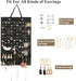 Hanging Earrings Organizer, Earring Holder with 20 Hooks, Holds Up to 300 Pairs, Compact Design for Women Girls