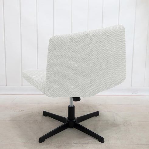 Armless MIFXIN Office Chair Cover Stretch Jacquard Wide Seat Modern Vanity Chair Slipcover Criss Cross Chair Mid Back