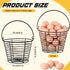 4 8" Tandefio Pcs Egg Basket for Storage Collecting Carrying and Transporting Chicken and Duck Eggs, Farm Grade Wire